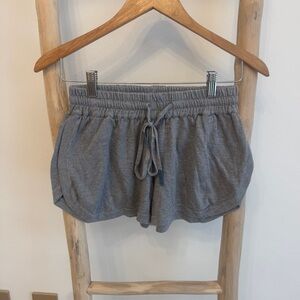 Lemon Cashmere Lounge Shorts in Gray Small